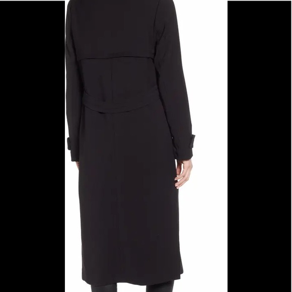 Kenneth Cole Ponte Midi Trench Coat Women’s Black Small - Picture 7 of 13
